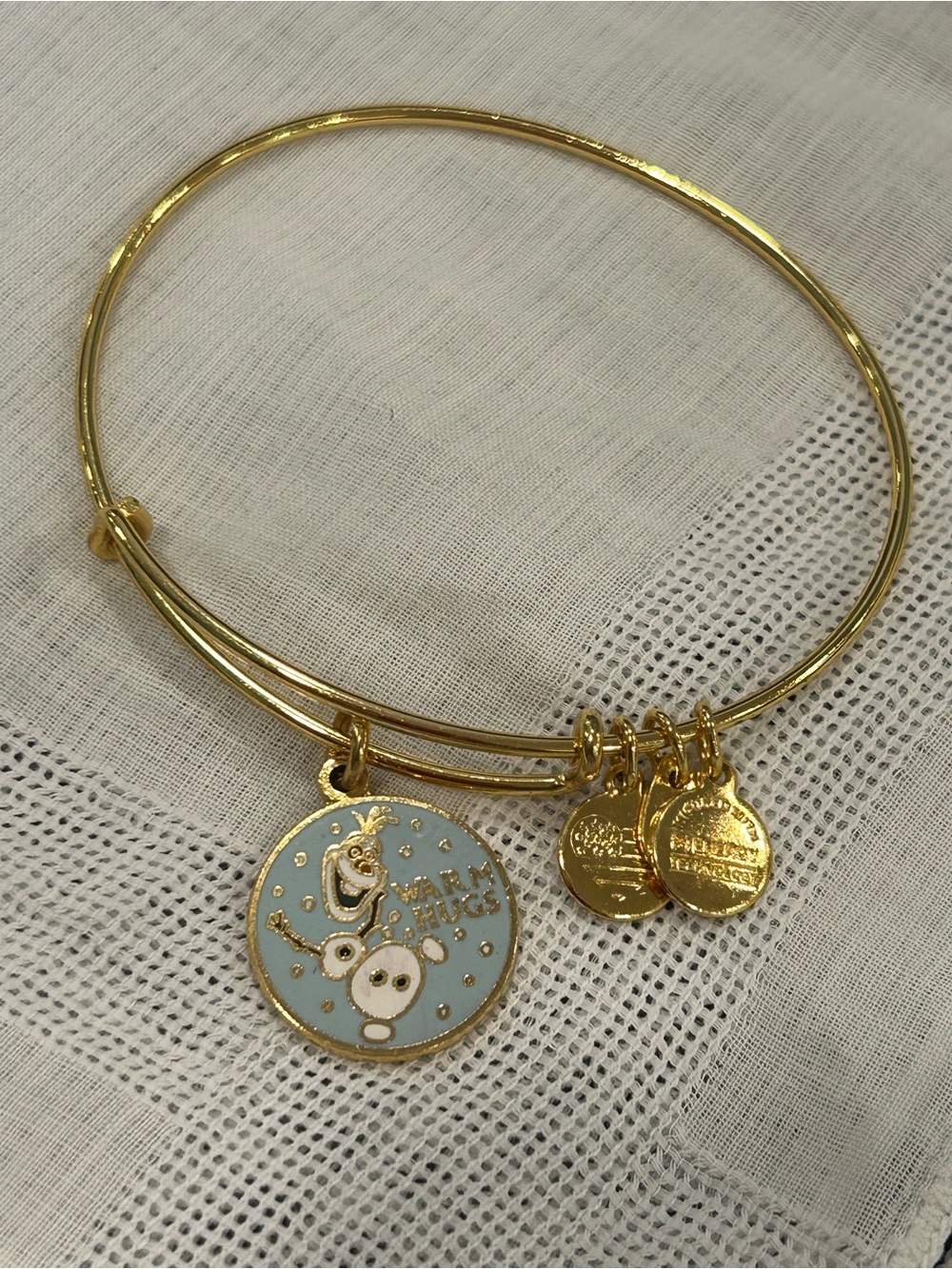 Alex and Ani & Disney Parks “Olaf” from Frozen Bangle in Gold